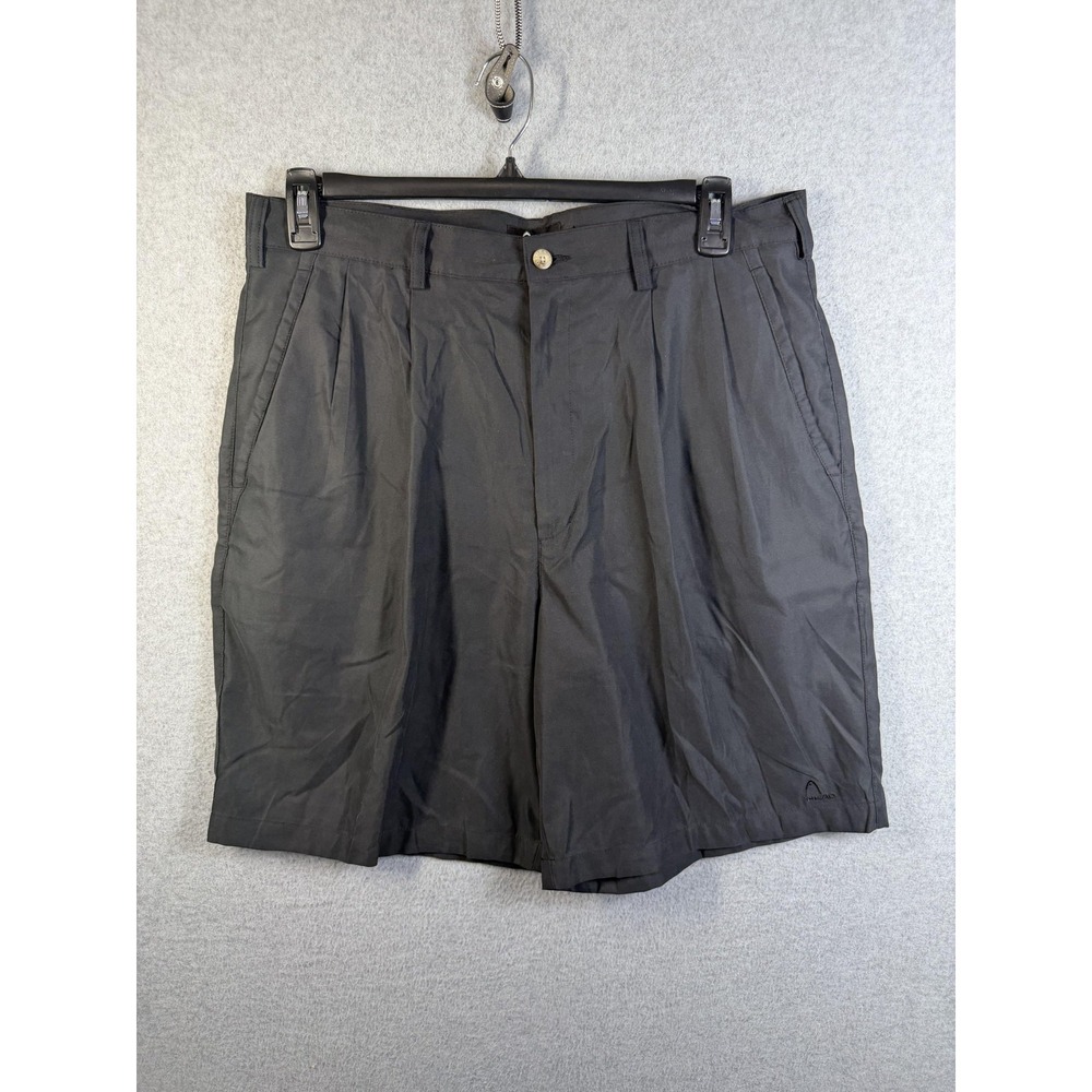 Head Shorts Mens 36‎ Gray Microfiber Pleated Chino Golf Lightweight Pockets
